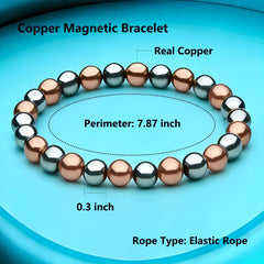 Drkao copper magnetic bracelet for men offering versatile everyday wear.