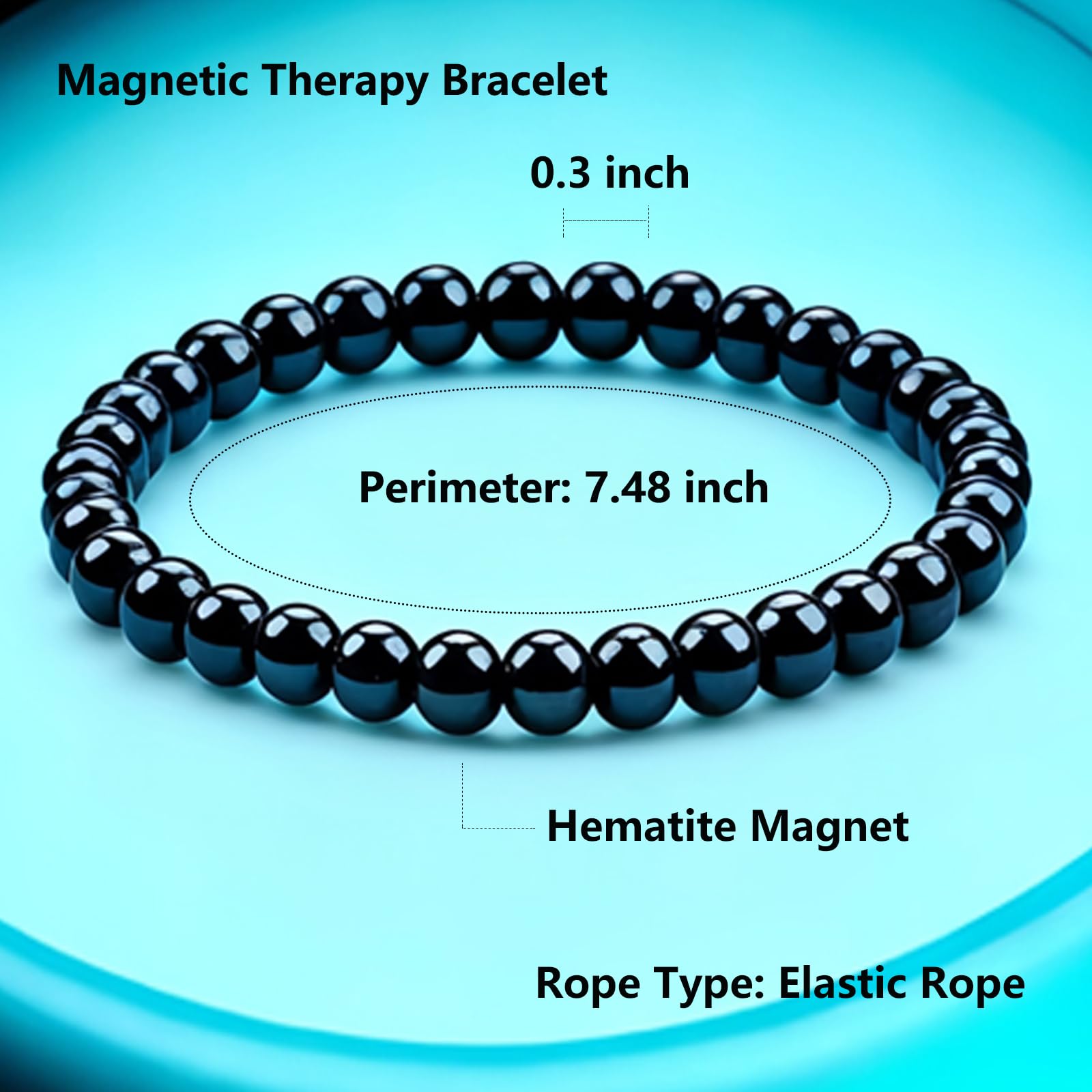 Dr Kao elastic bracelet showing stretch and size detail for comfortable all-day wear.