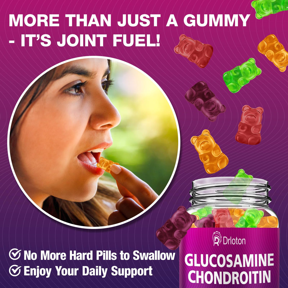 Drloton gummies texture shot suggests tasty easy-to-take joint support