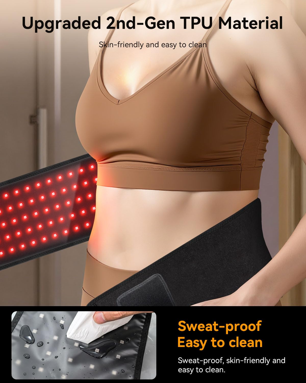DRMATE belt in steady-on mode for consistent therapy sessions