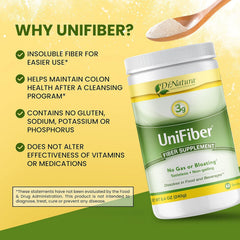 DrNatura Unifiber dissolves into water, flavorless and easy to mix.