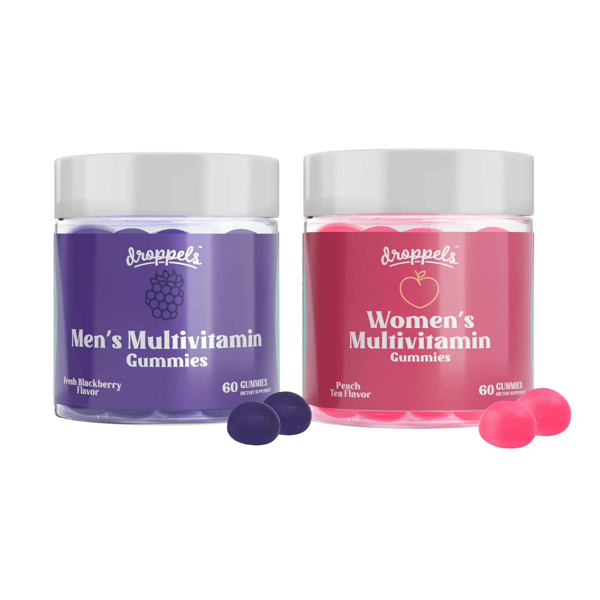 Droppels His & Hers Bundle men bottle front, supports daily wellness with essential vitamins