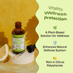 Drops Of Nature bergamot lab test seal indicating purity