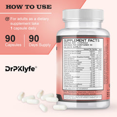 DrPKLyfe capsules bottle featuring saw palmetto for hair support.