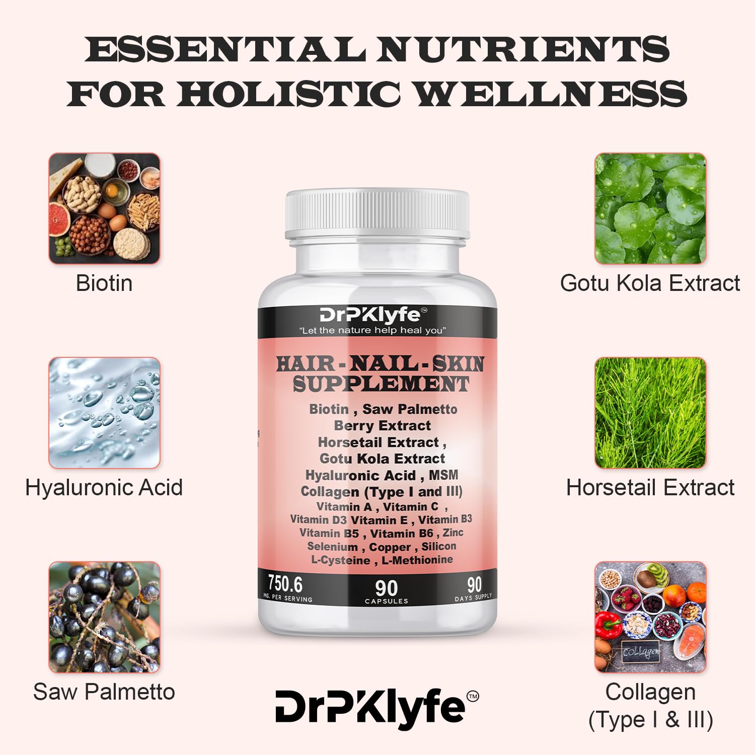 DrPKLyfe capsules closeup highlighting vitamins and minerals for wellness.