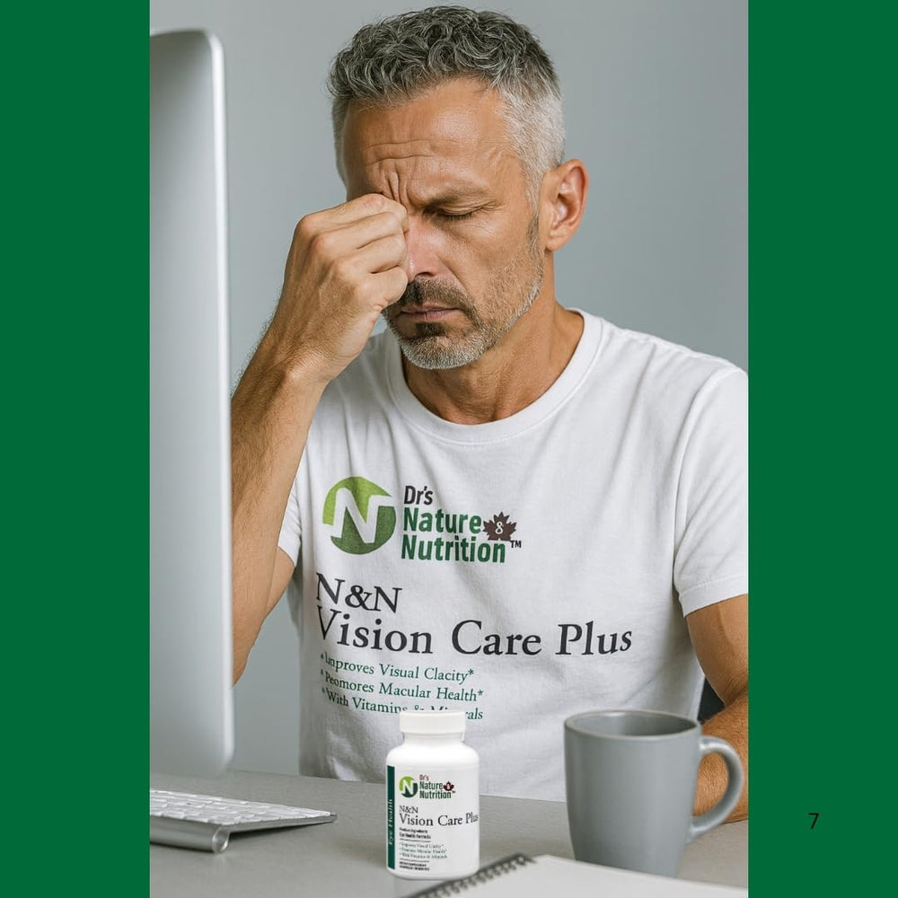 Dr's Nature & Nutrition antioxidant-rich formula supports long-term eye wellness.