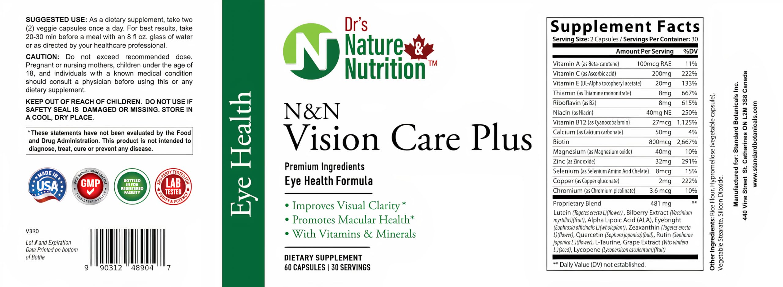 Dr's Nature & Nutrition eye supplement digital fatigue relief reduces screen-related eye strain.