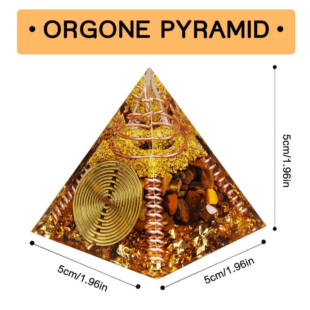 DRTMLY Orgone pyramid copper coil detail highlighting energy flow