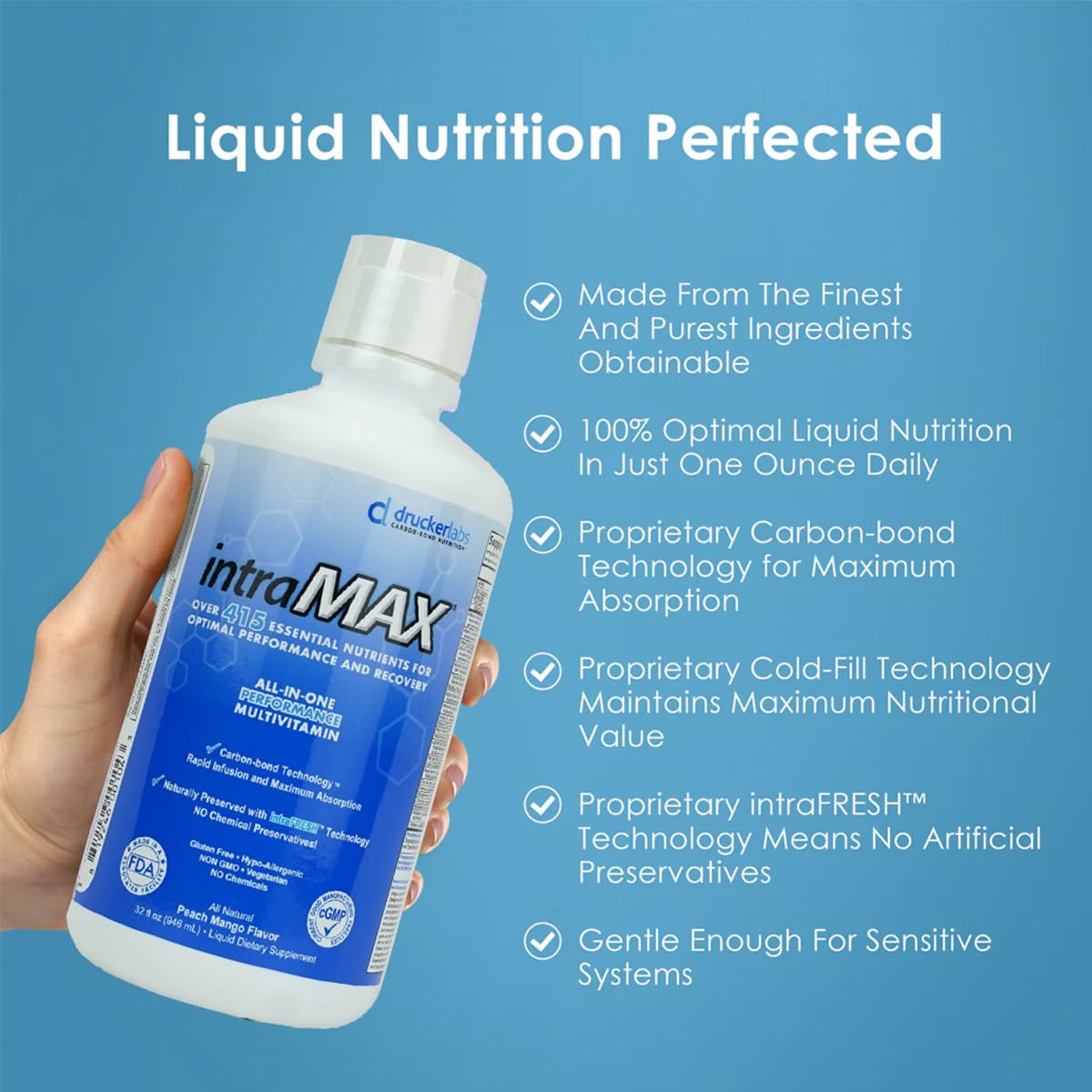 32-ounce intraMAX bottle designed for long-term daily use.