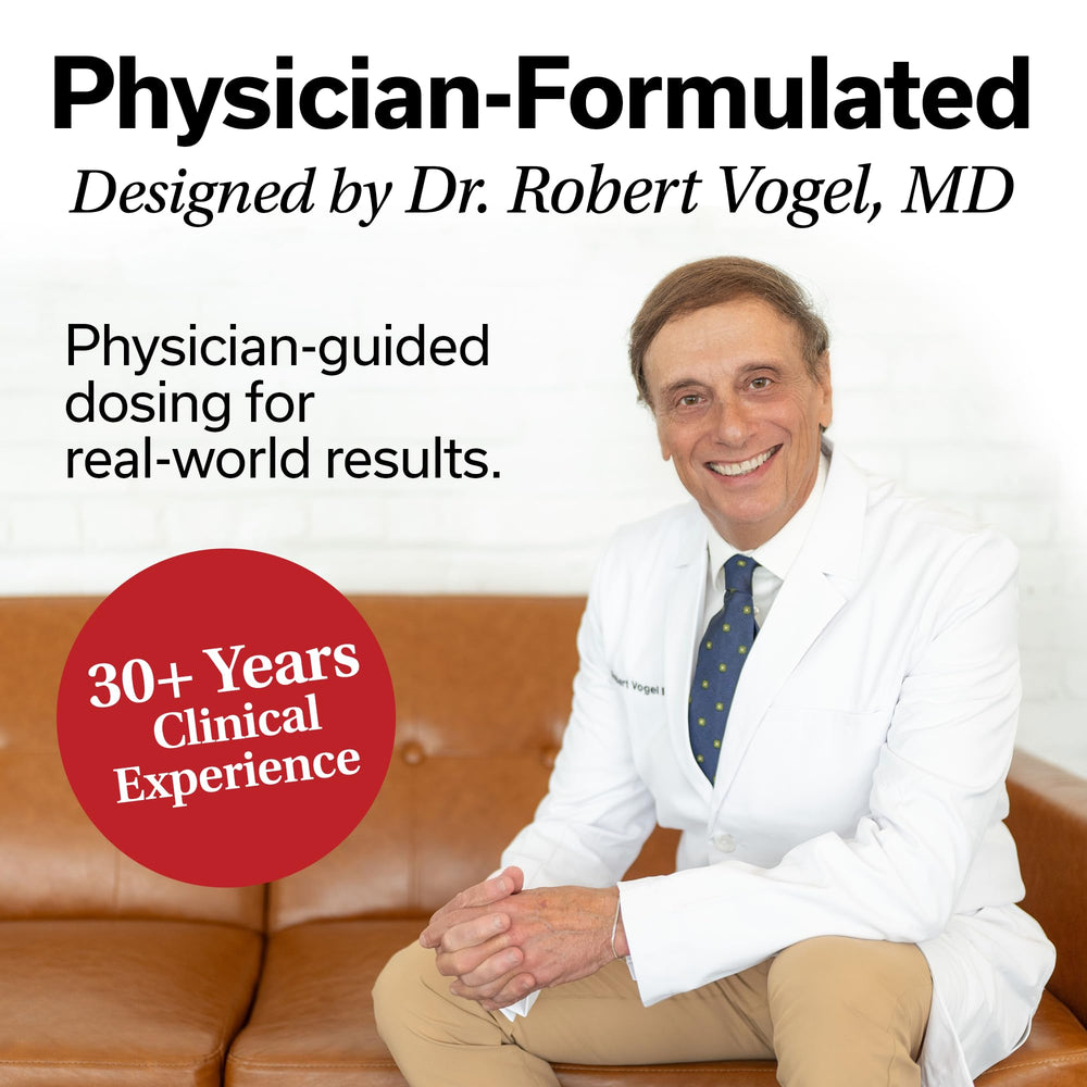DrVmd Vascular Control bottle-pour demonstrates easy daily supplement use.