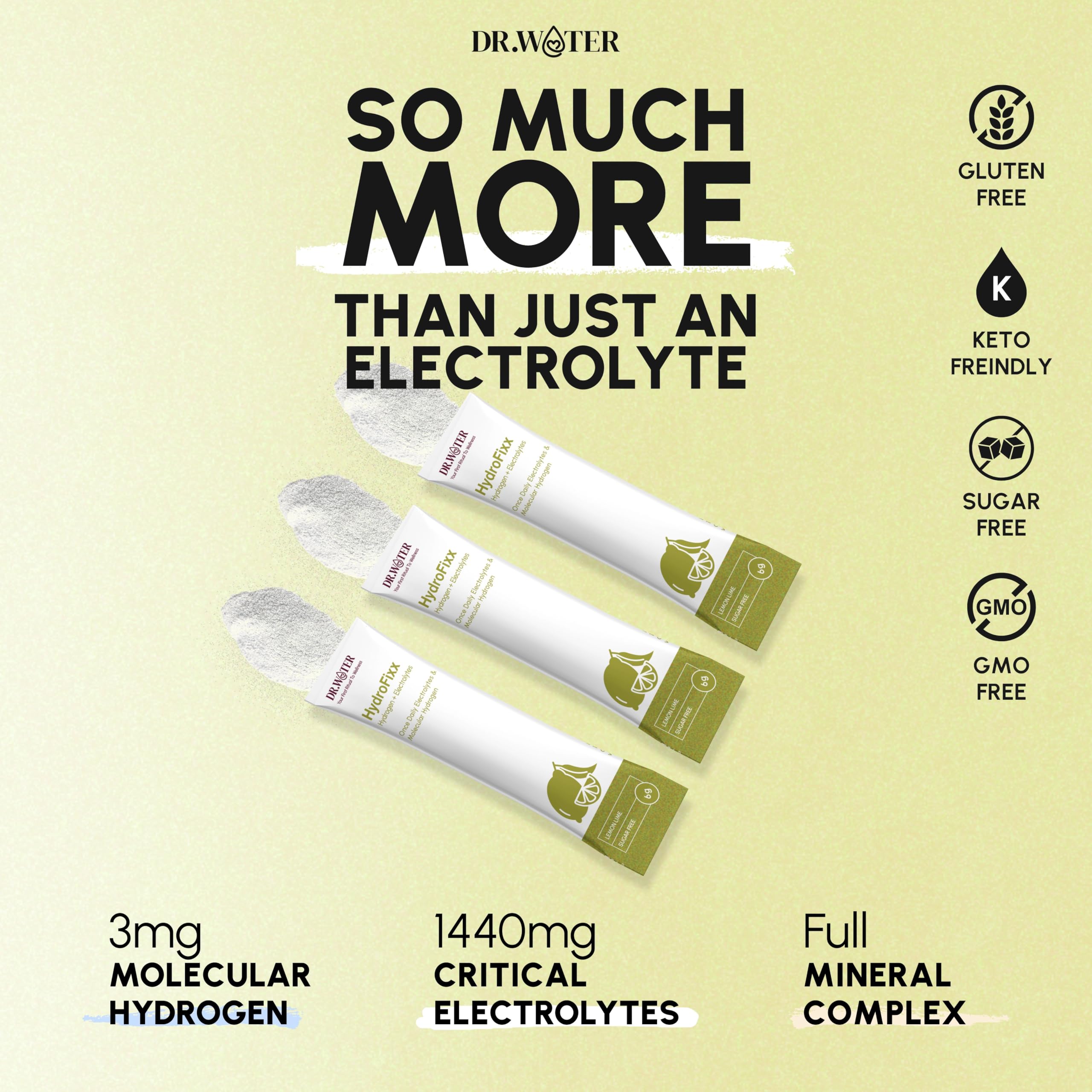 Dr.Water HydroFixx Orange Caffeine sachets pack for a hydration boost