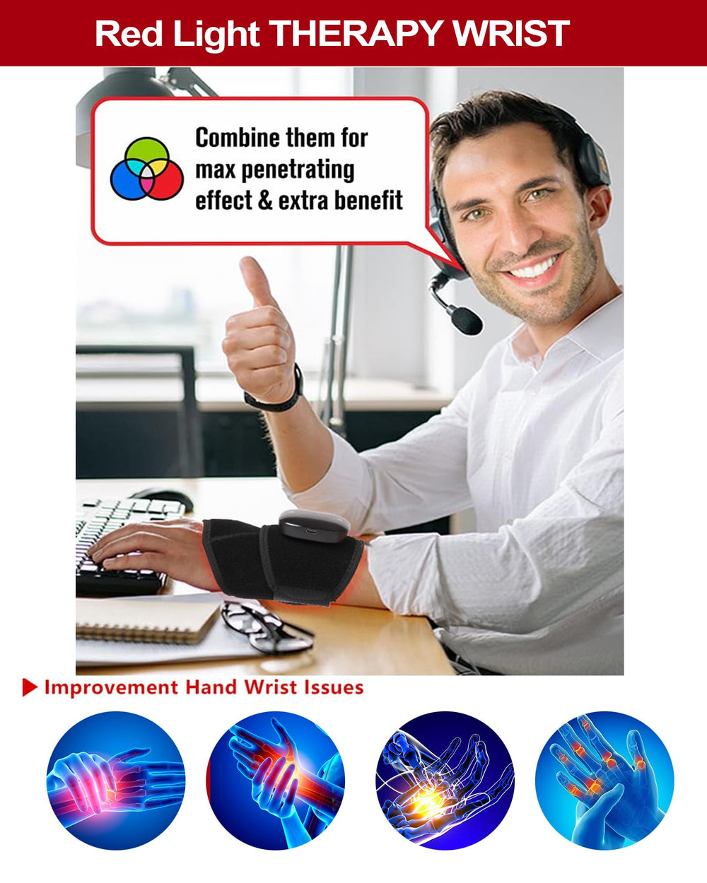 Dr.WYFOOT portable relief belt ideal for travel or office breaks.