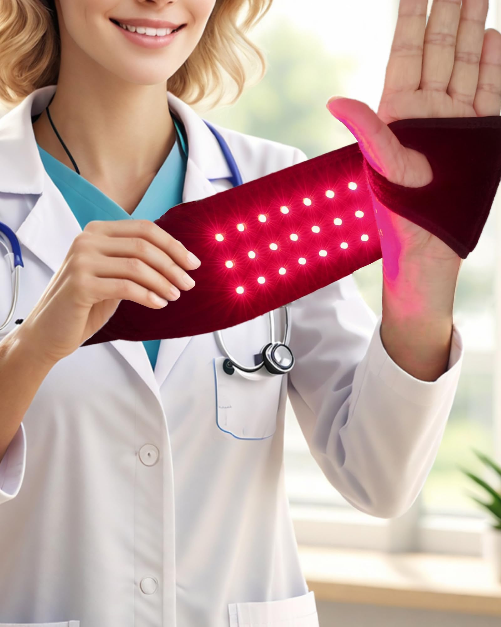 Dr.WYFOOT red-light wristband with 36 LEDs for targeted wrist comfort.