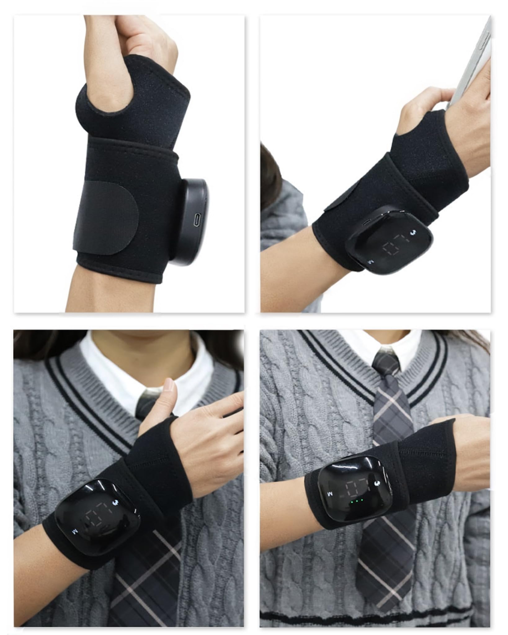 Dr.WYFOOT thumb-hole design keeps wrap secure during wear.