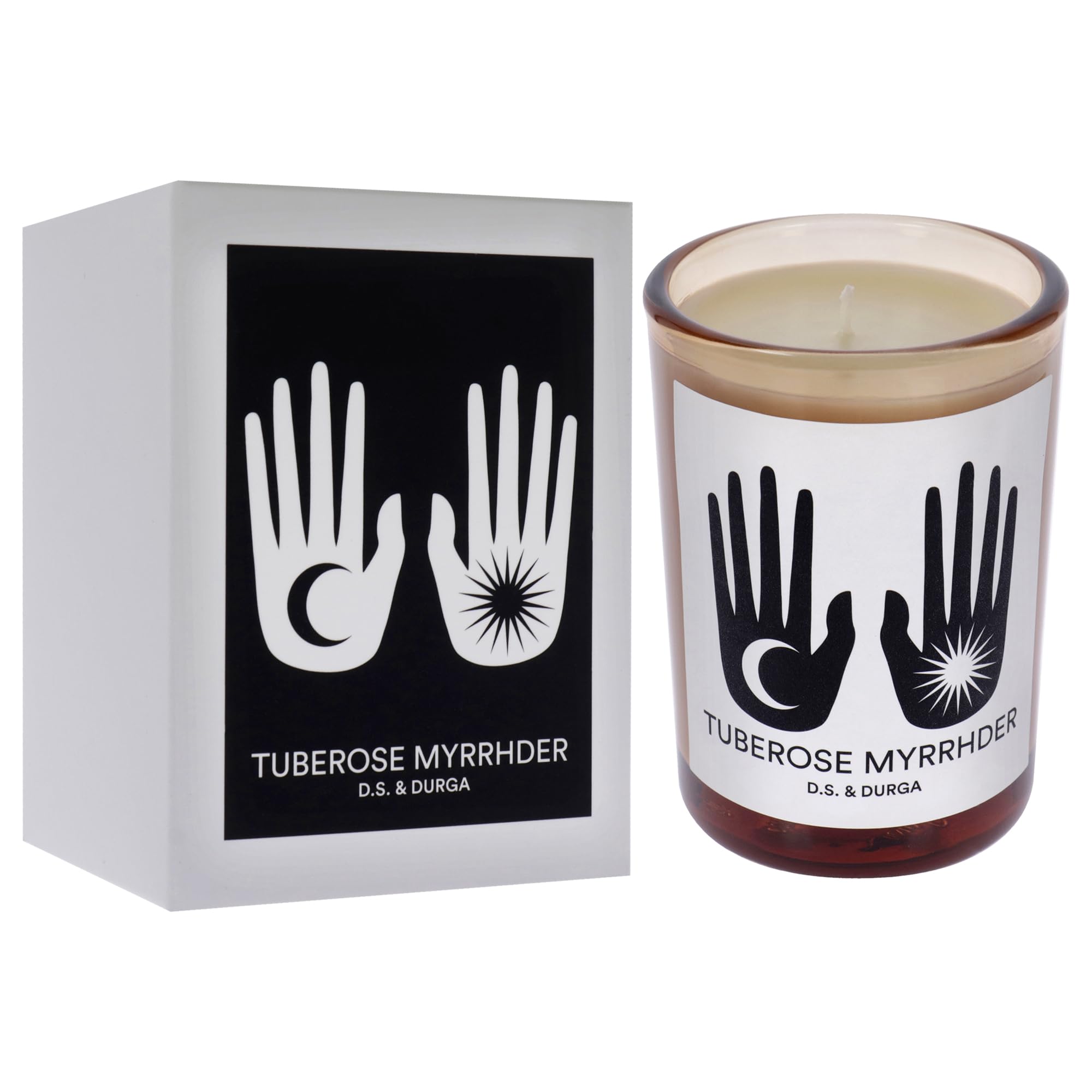 DS & Durga Tuberose Myrrhder candle wax edges indicate artisanal craftsmanship