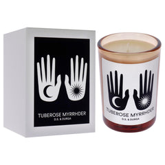 DS & Durga Tuberose Myrrhder candle wax edges indicate artisanal craftsmanship