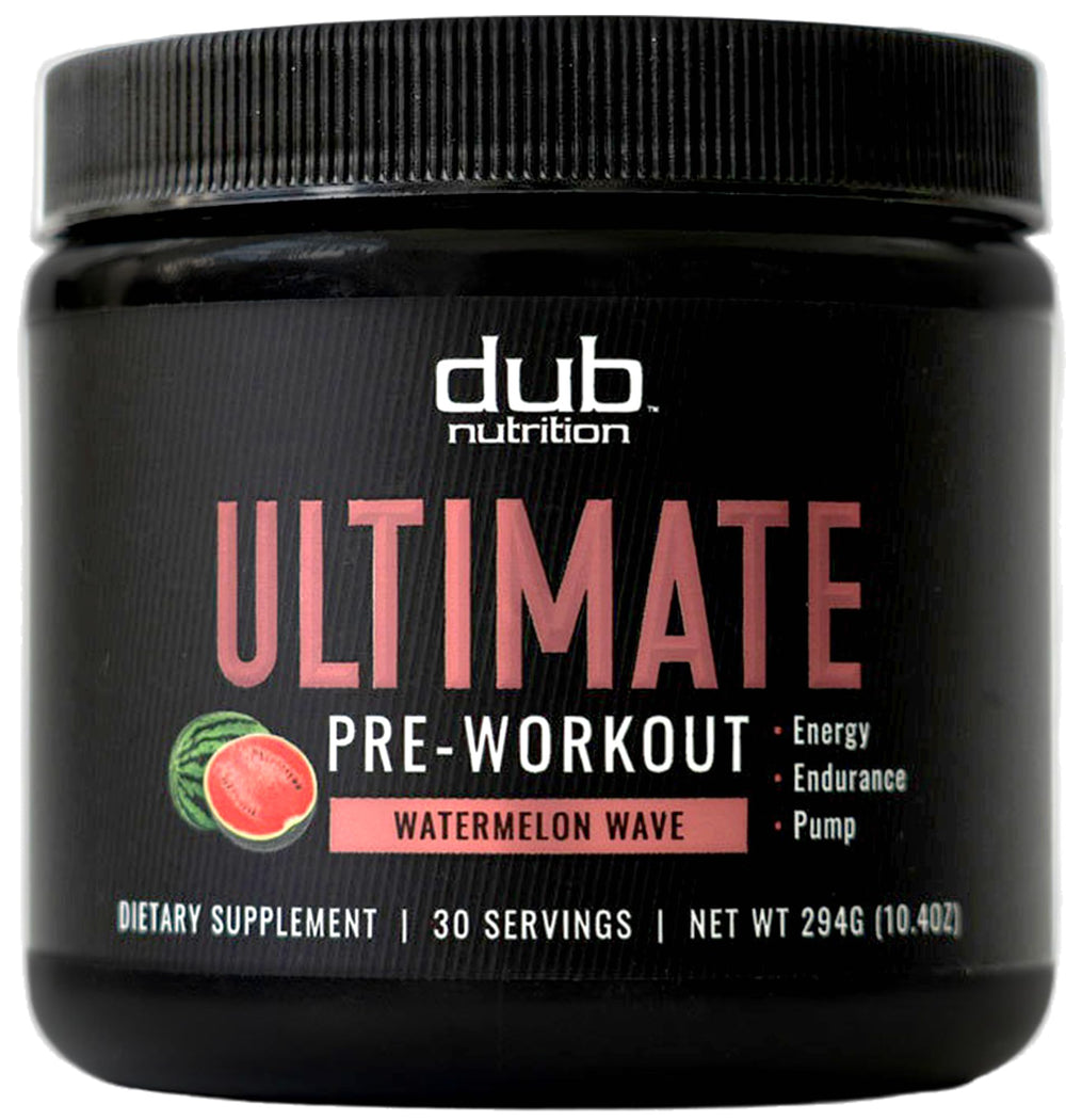 Dub Nutrition Watermelon Wave bottle front ready for a workout boost