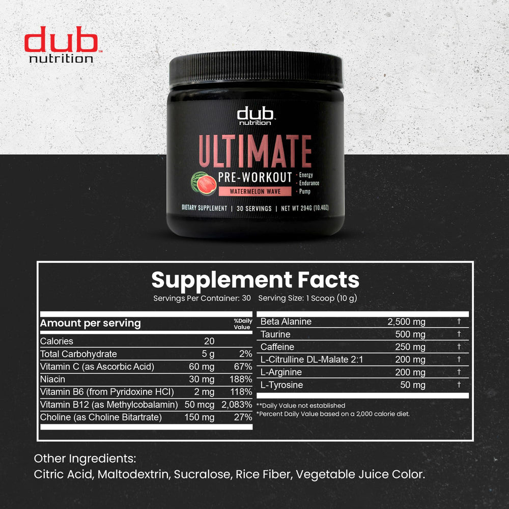 Scooped Dub Nutrition Watermelon Wave powder for steady energy