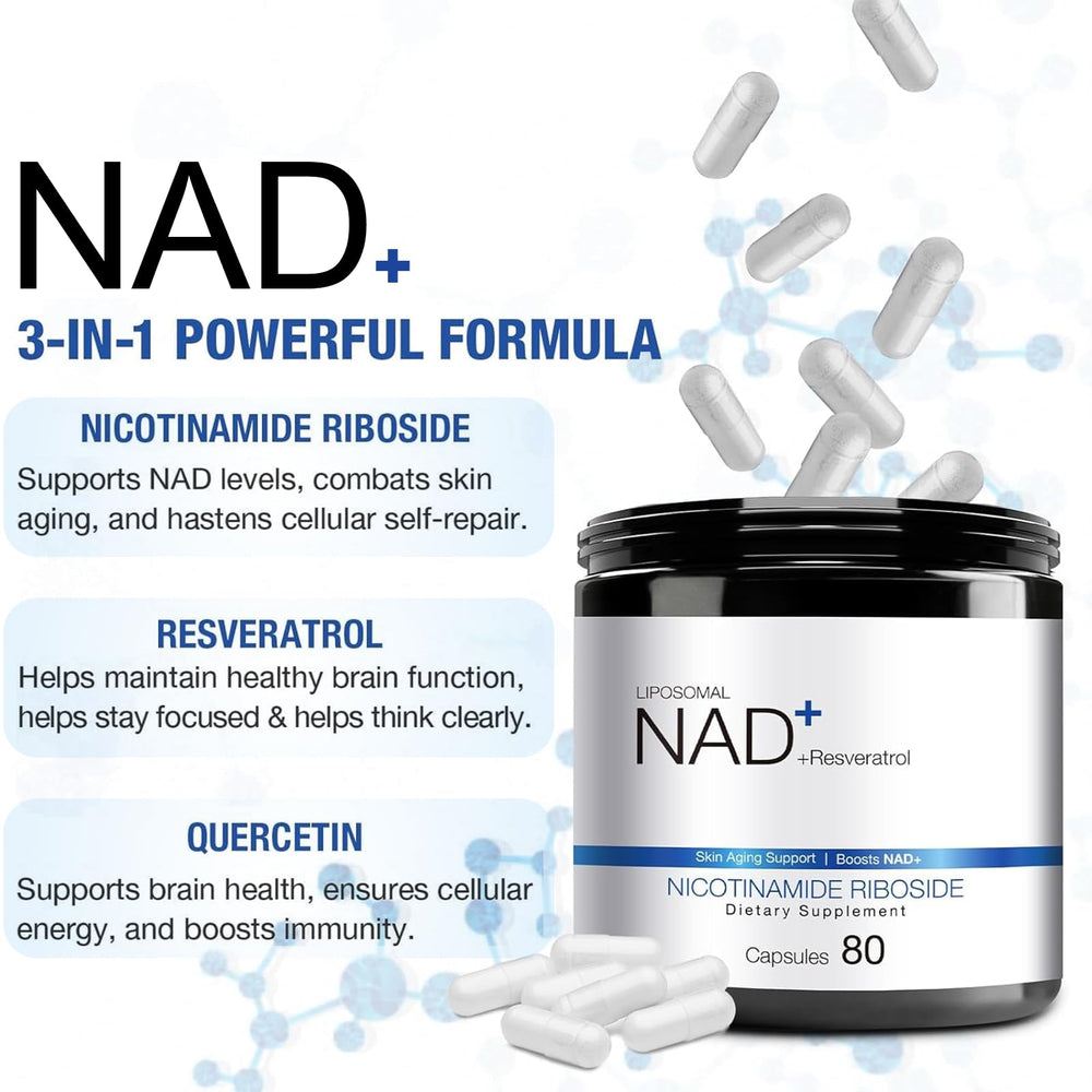 DUCRKACS NAD capsules provide convenient daily dosing for energy and clarity.