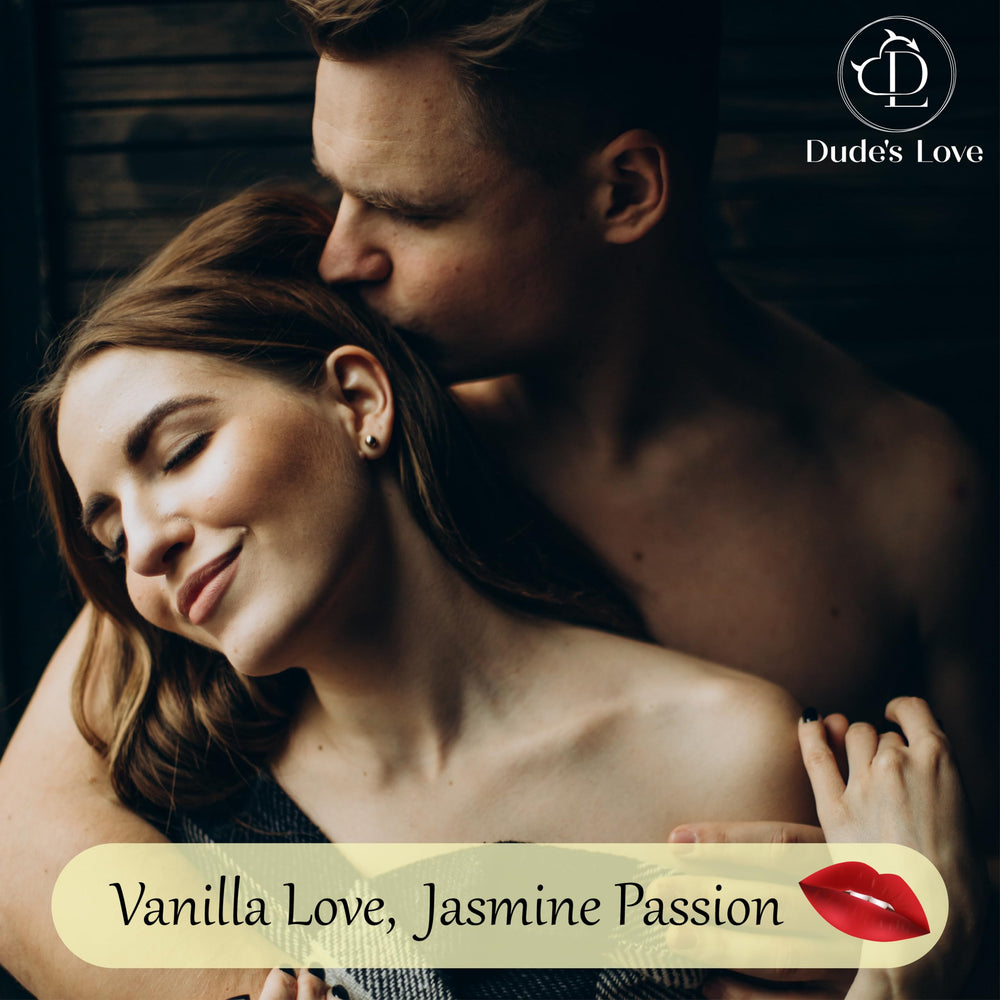 Dude's Love vanilla massage oil no-stain finish keeps sheets clean.