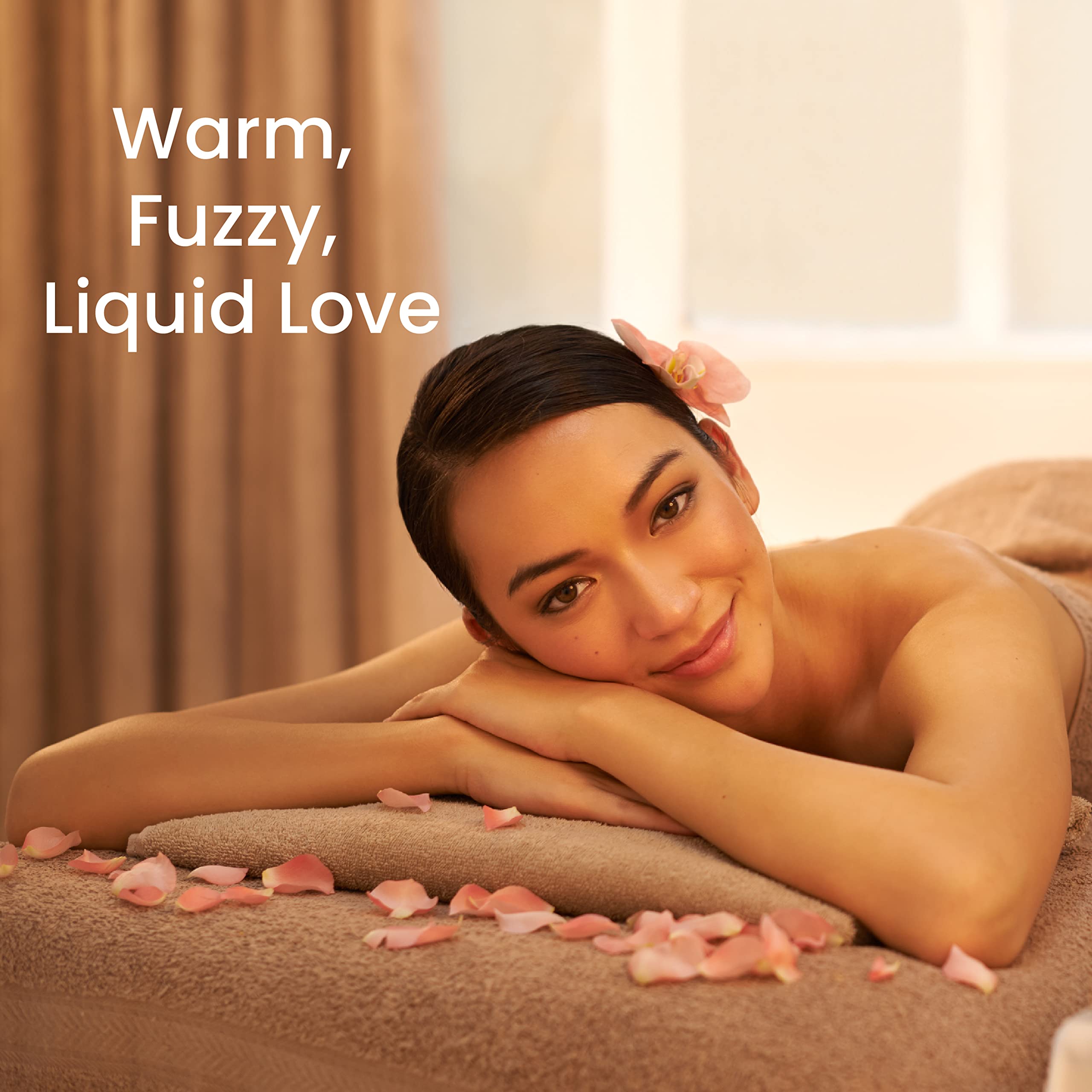 Dude's Love warming oil dispense for easy application
