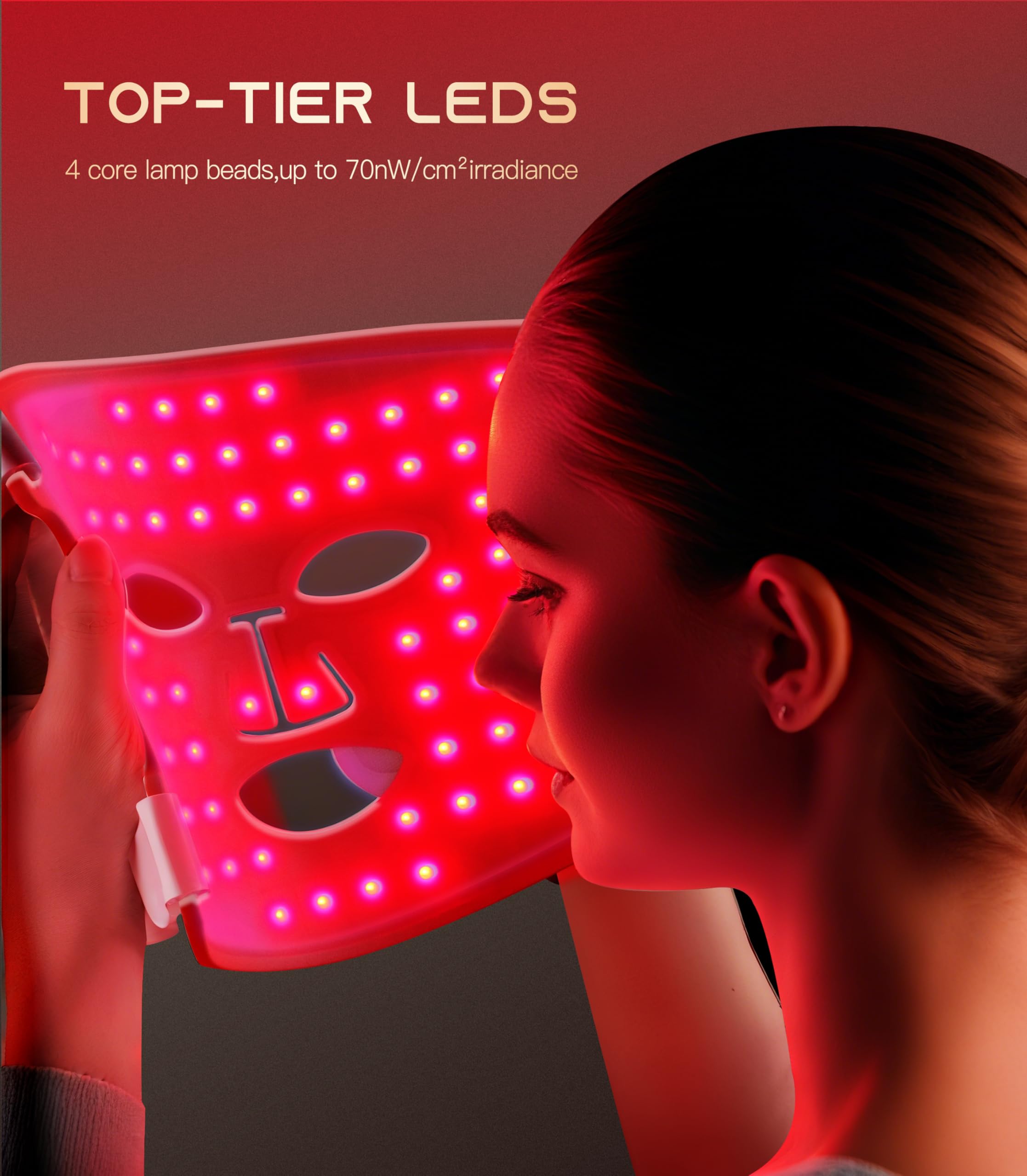Duiup eye protection mask blocks light during therapy.