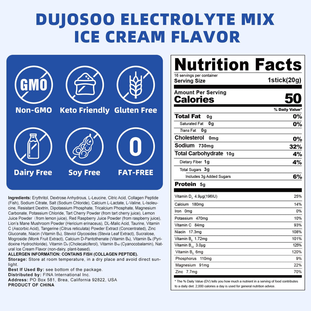 Dujosoo Shake Thoroughly stick sachet ready-to-mix for workouts.
