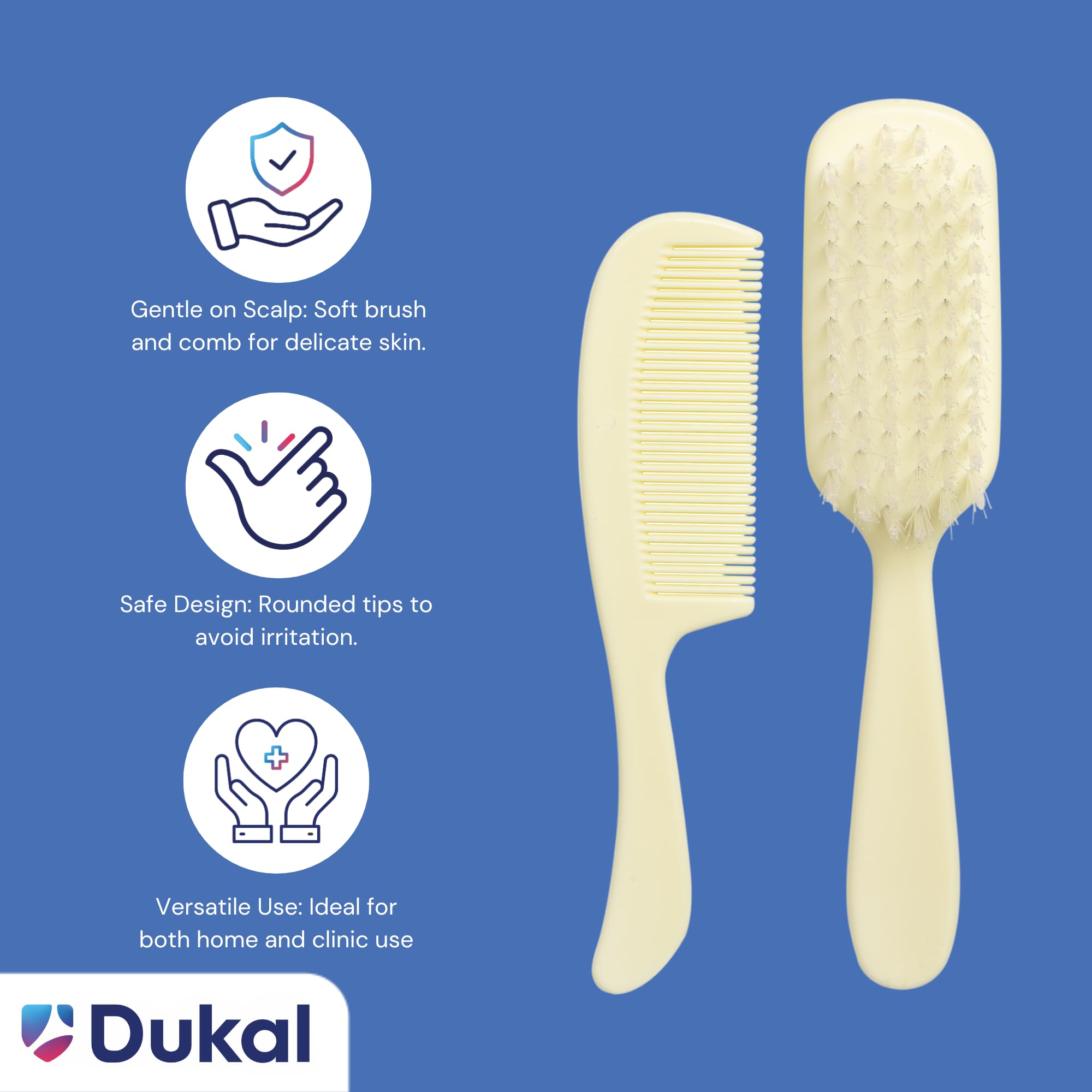 Protective ivory case keeps grooming tools organized and travel-ready.