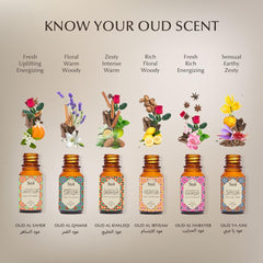 Dukhni alcohol-free oud oil bottle ideal for safe diffusing in humidifiers.