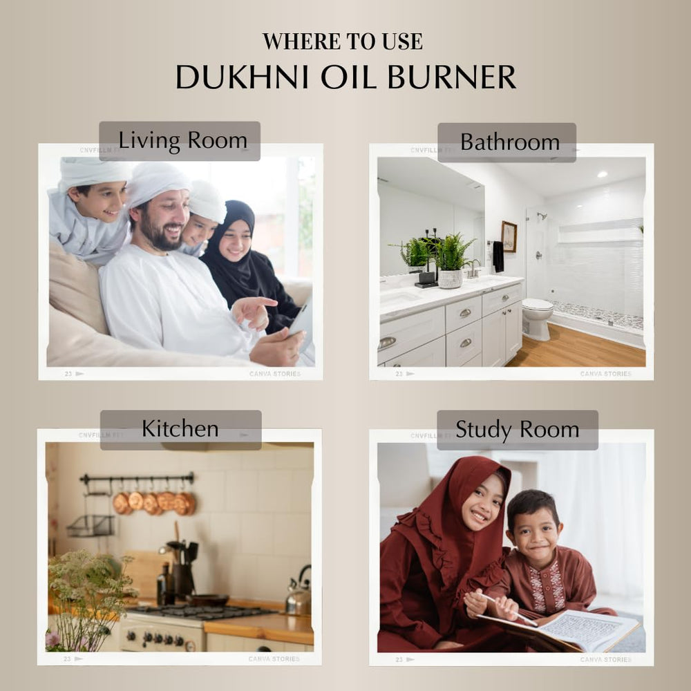 Dukhni aroma burner glow enhances home ambiance