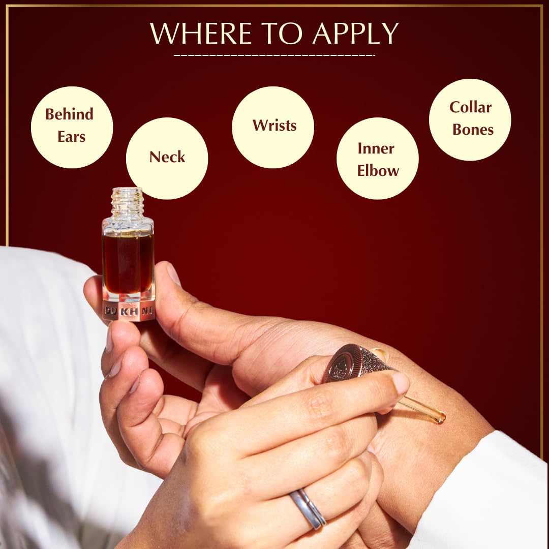 Dukhni Dehn Al Oud Attar application spot for easy dab
