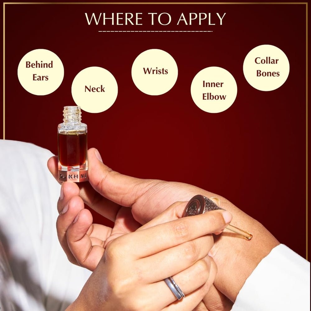 Dukhni Dehn Al Oud Attar application spot for easy dab