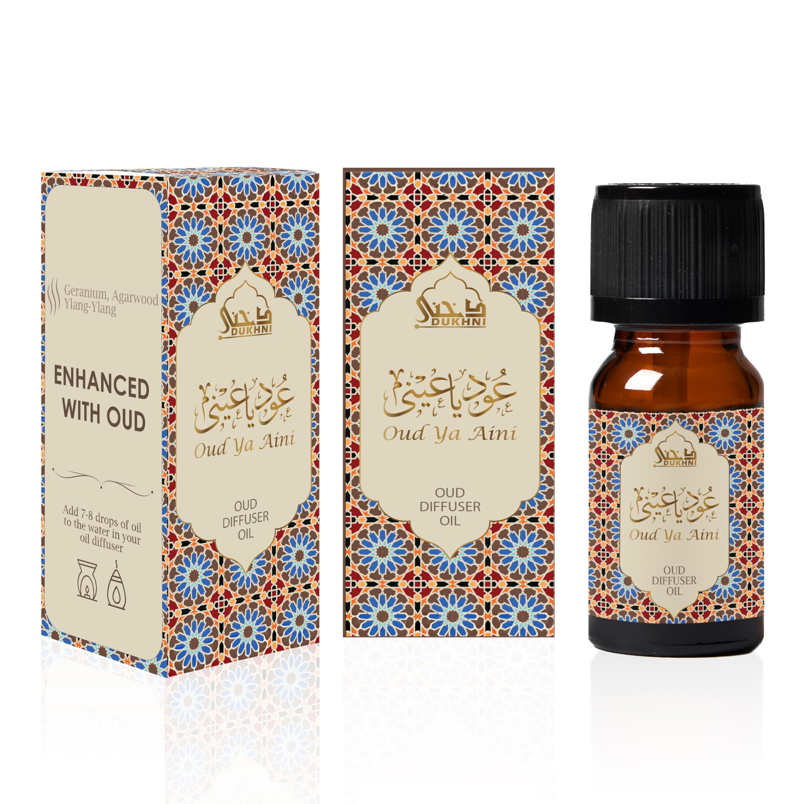 Dukhni Oud Ya Aini diffuser oil bottle for ambient scenting