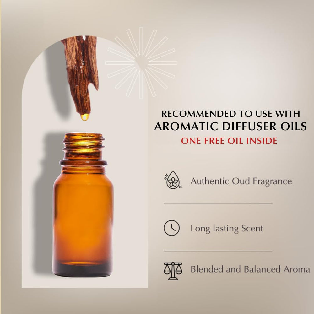 Dukhni oud oil in water bowl for aromatic diffusion