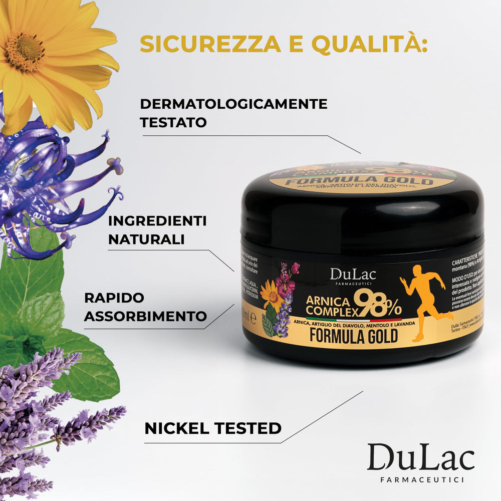 Menthol and Lavender notes in DULÀC Arnica Gel delivering refreshing sensations