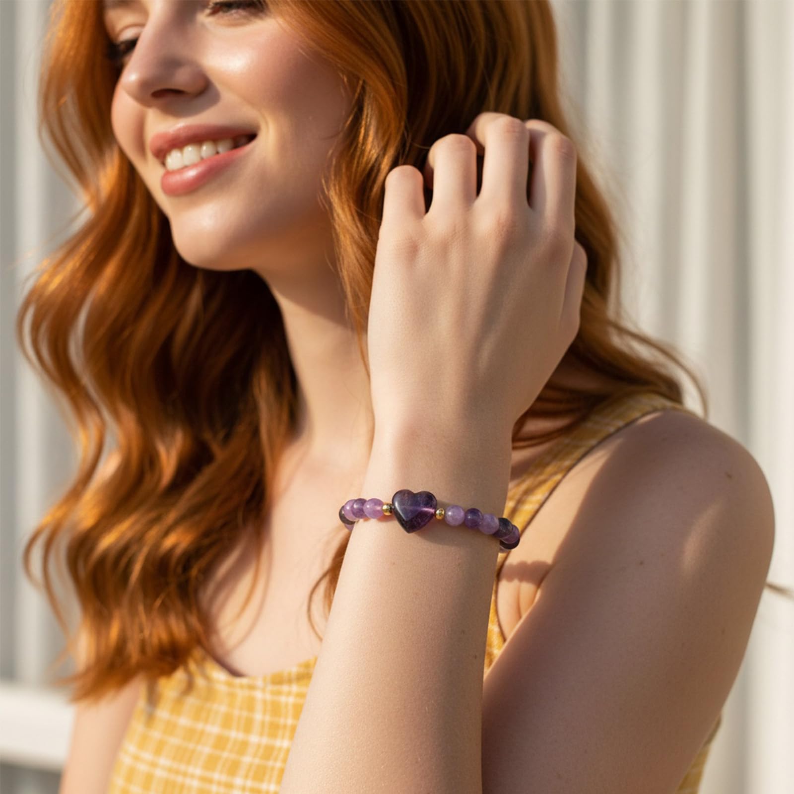 Dulovkpt close-up of amethyst beads for everyday wear