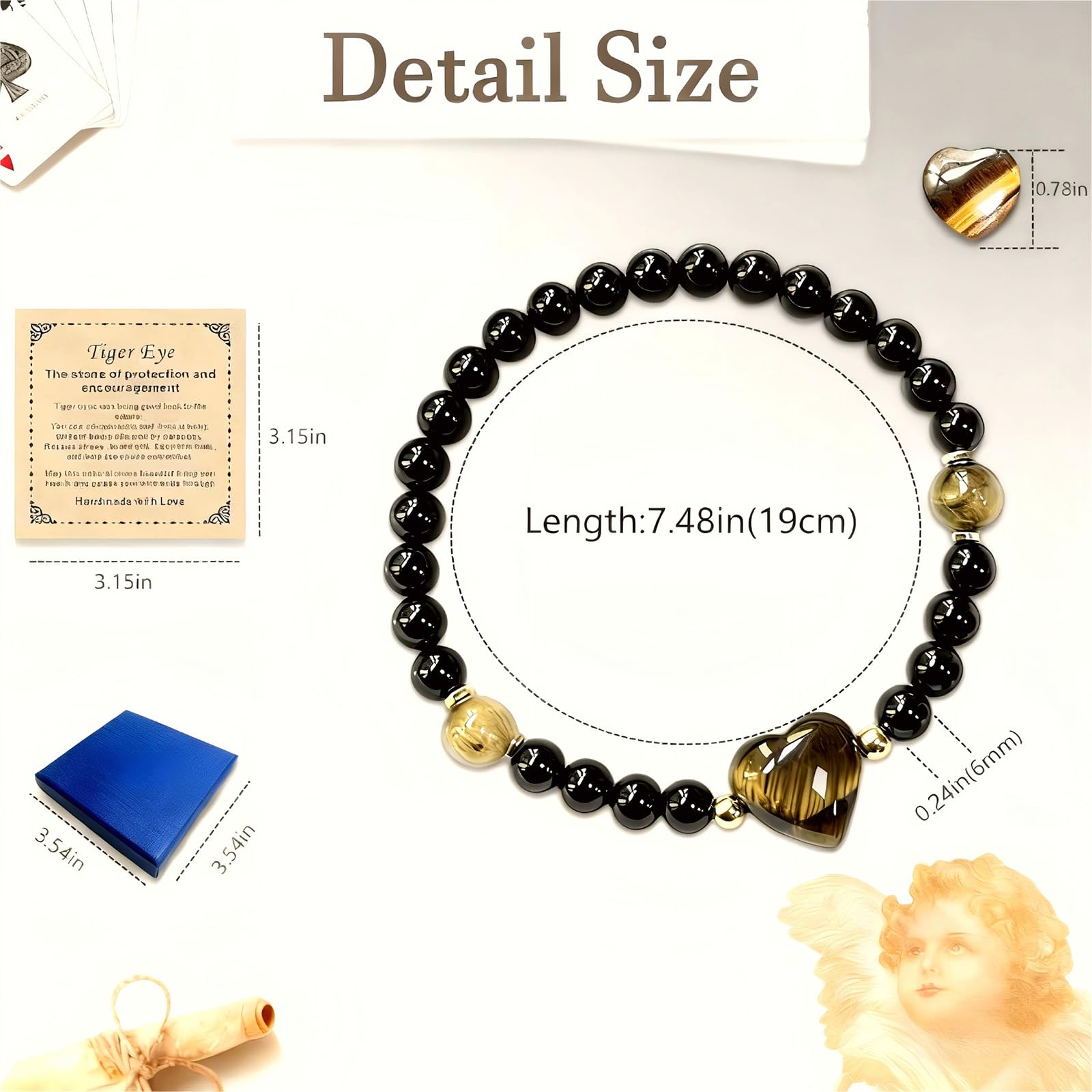 Dulovkpt stretch bracelet elastic design fits 5-7.5 inch wrists