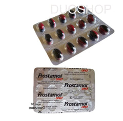 DUOshop Prostamol Uno softgel capsules close-up showing easy swallowing