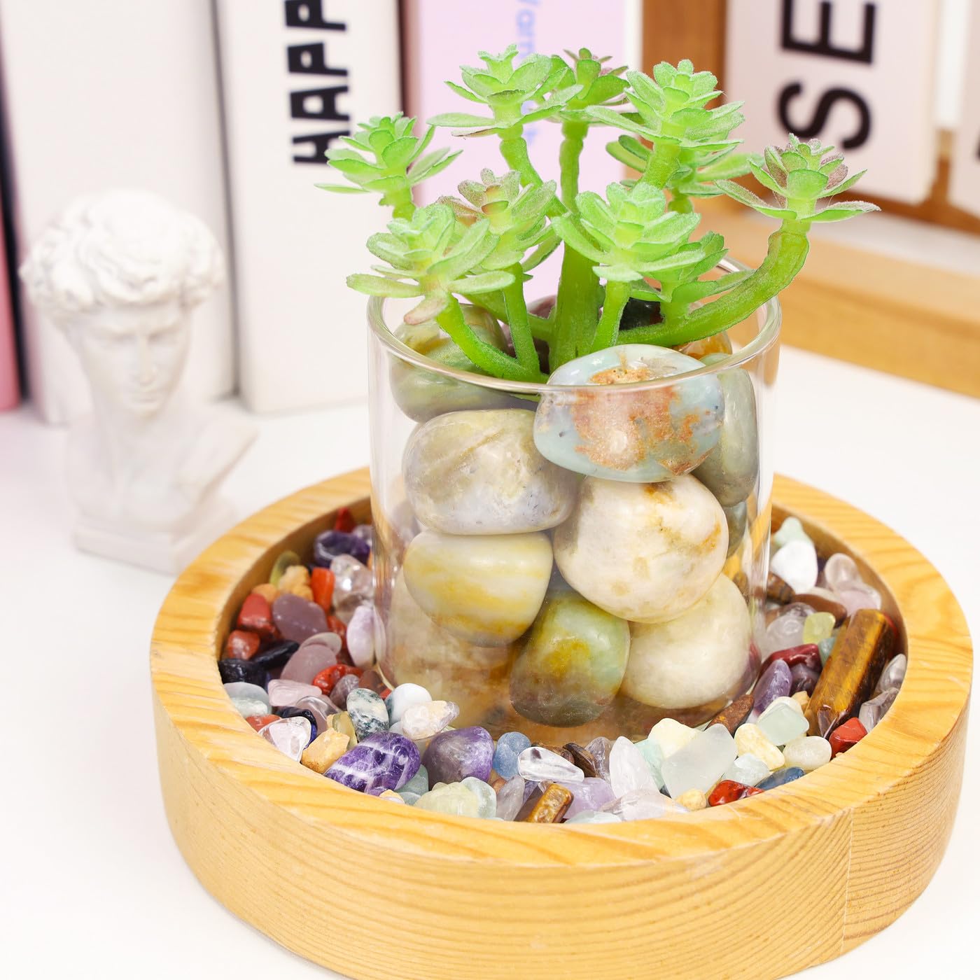 DUQGUHO amazonite aquarium gravel stones bring subtle color to tanks and terrariums.