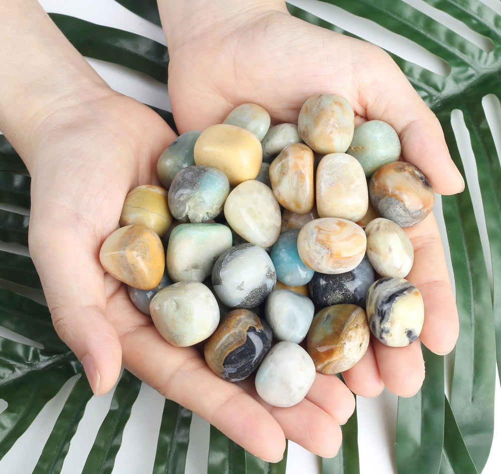 DUQGUHO amazonite bubble bag packaging protects stones during shipping.