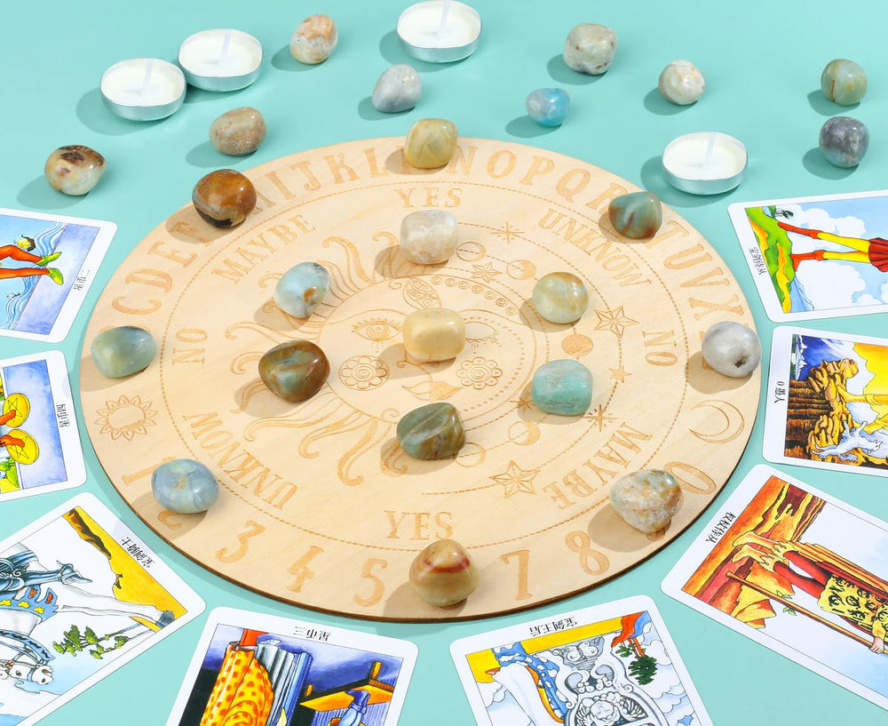 DUQGUHO amazonite decorative stones bathed in sunlight add natural accents to desks.