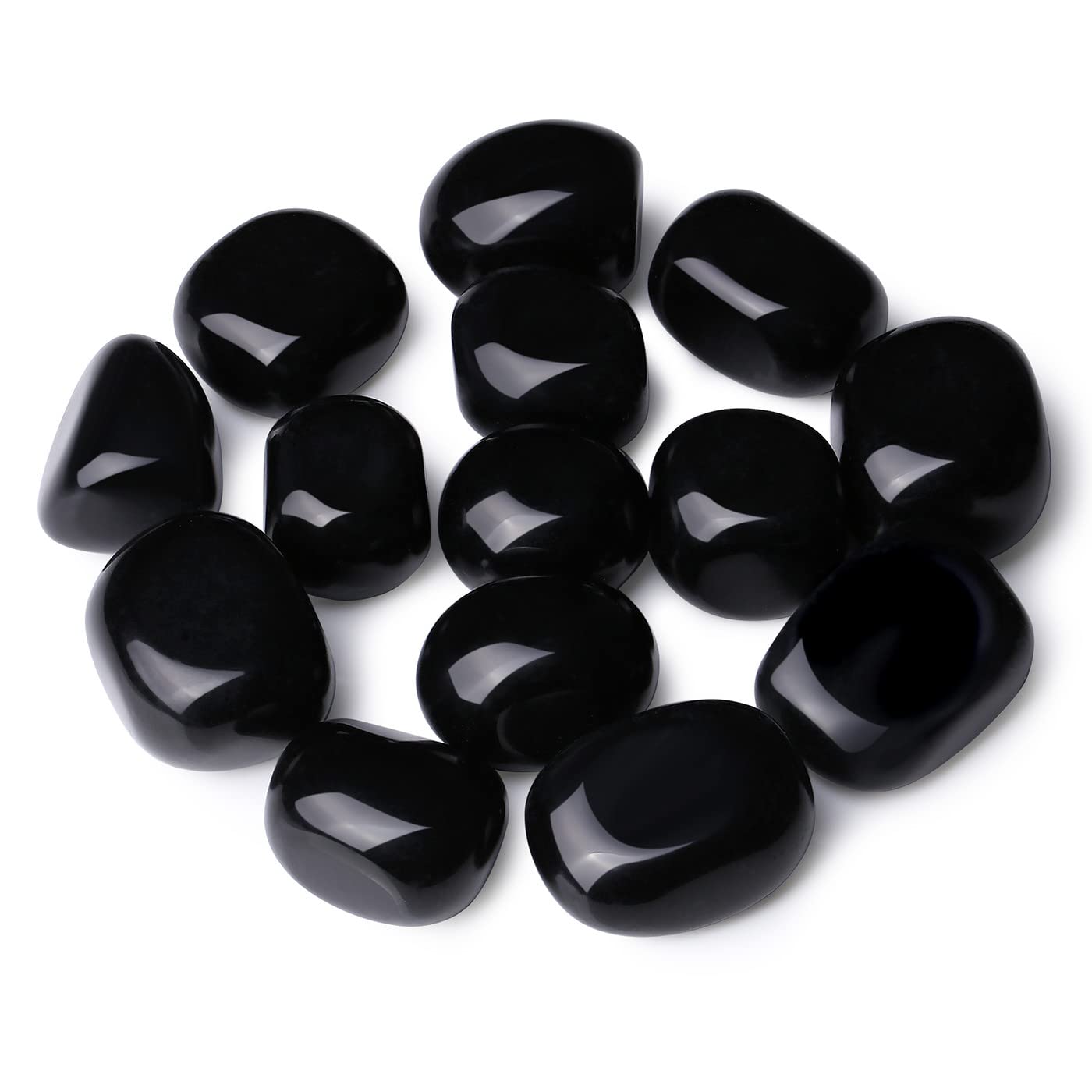 DUQGUHO Black Obsidian crystals set for decorative display and protective vibes