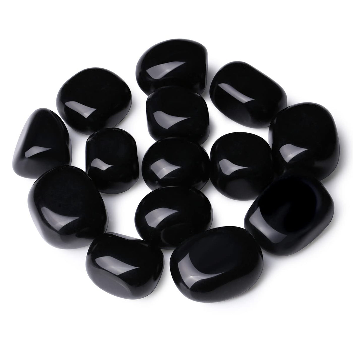 DUQGUHO Black Obsidian crystals set for decorative display and protective vibes
