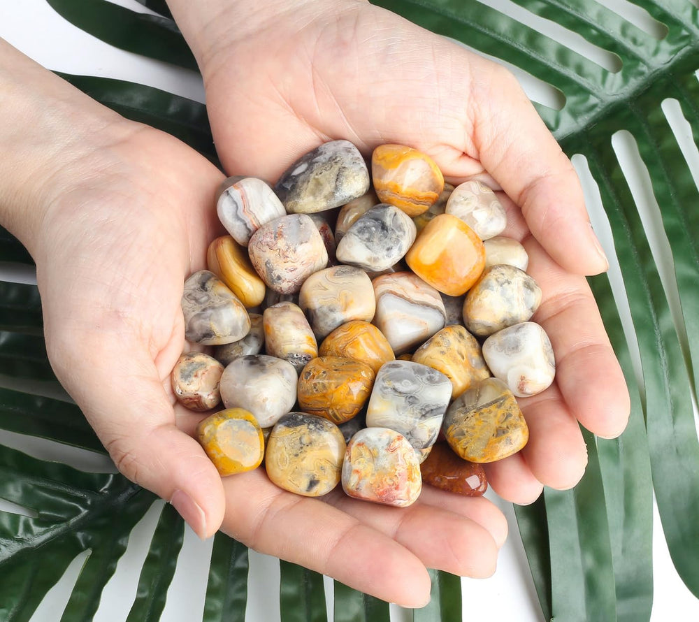 DUQGUHO Crazy Lace Agate crystal grid materials set for meditation spaces