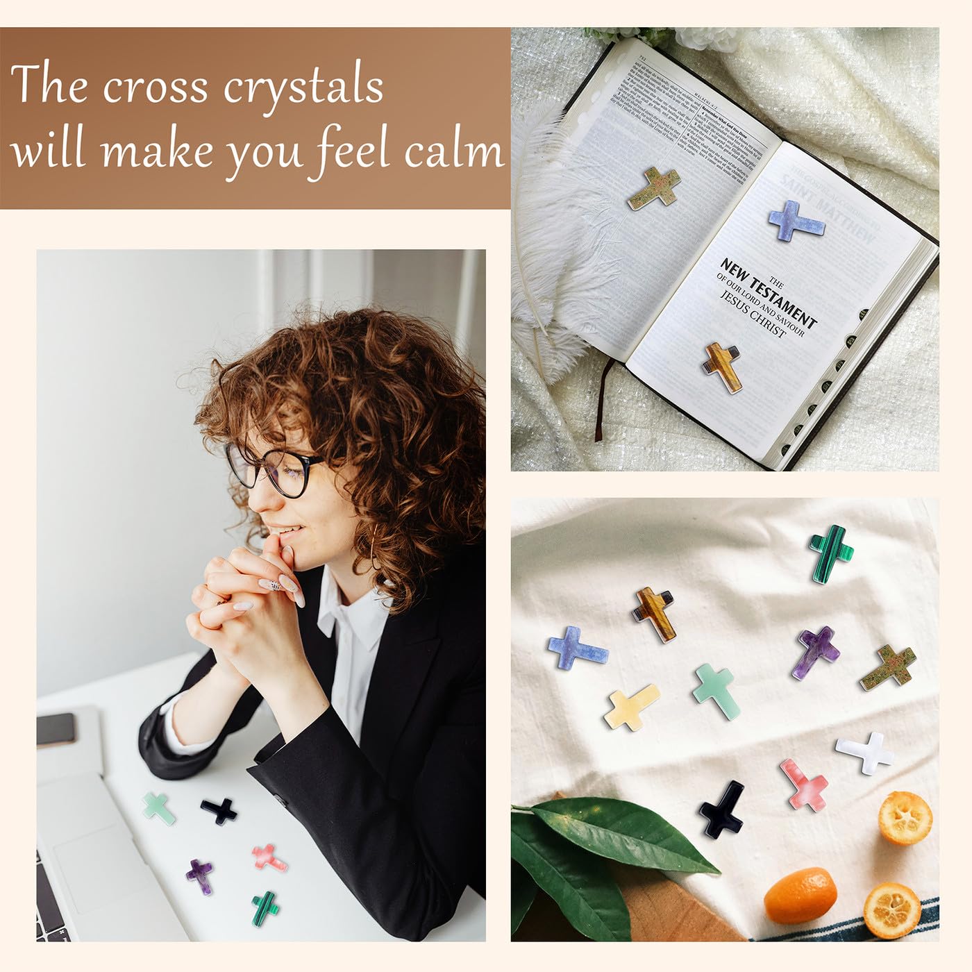 DUQGUHO Cross crystal on-card display enables quick sticking and gifting ideas.
