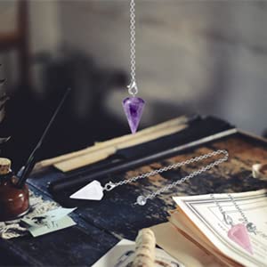 DUQGUHO detachable-chain pendulum design allows easy conversion to a crystal necklace
