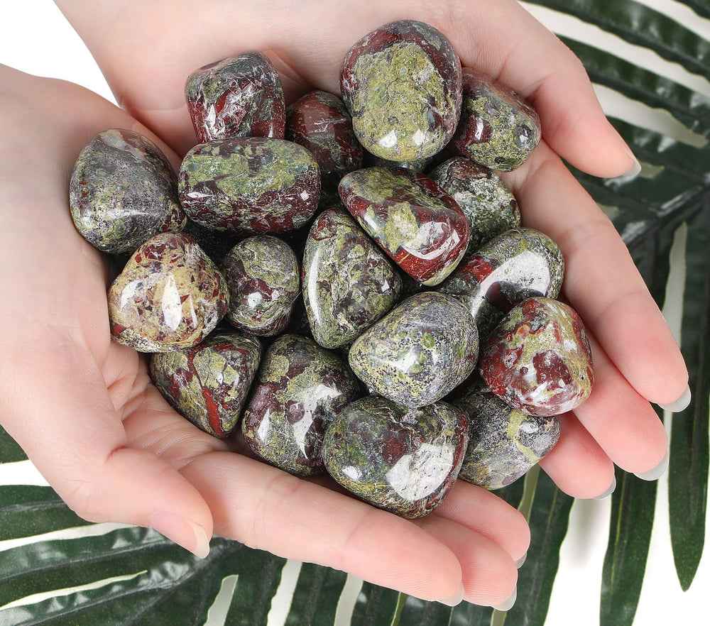 DUQGUHO Dragon Blood Stone irregular polished rocks highlight natural color and shine