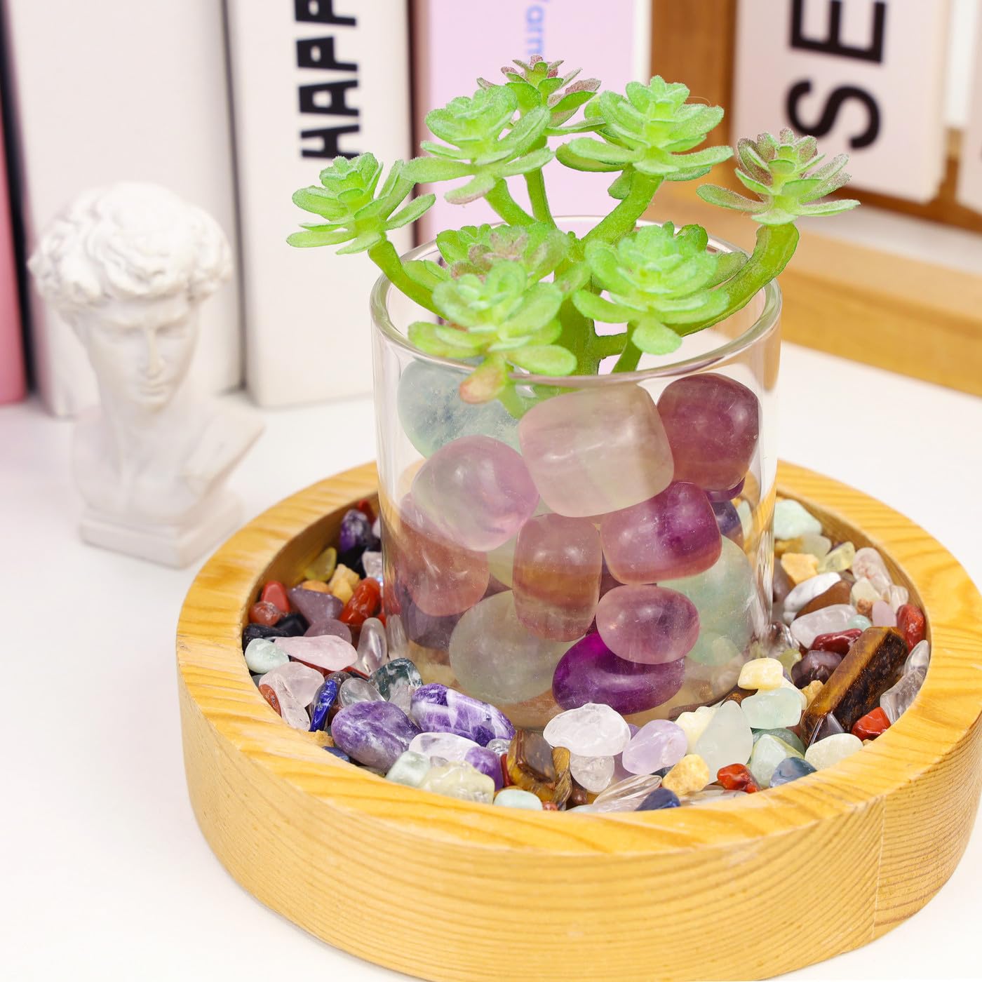 DUQGUHO palm-size fluorite stones for meditation and focus