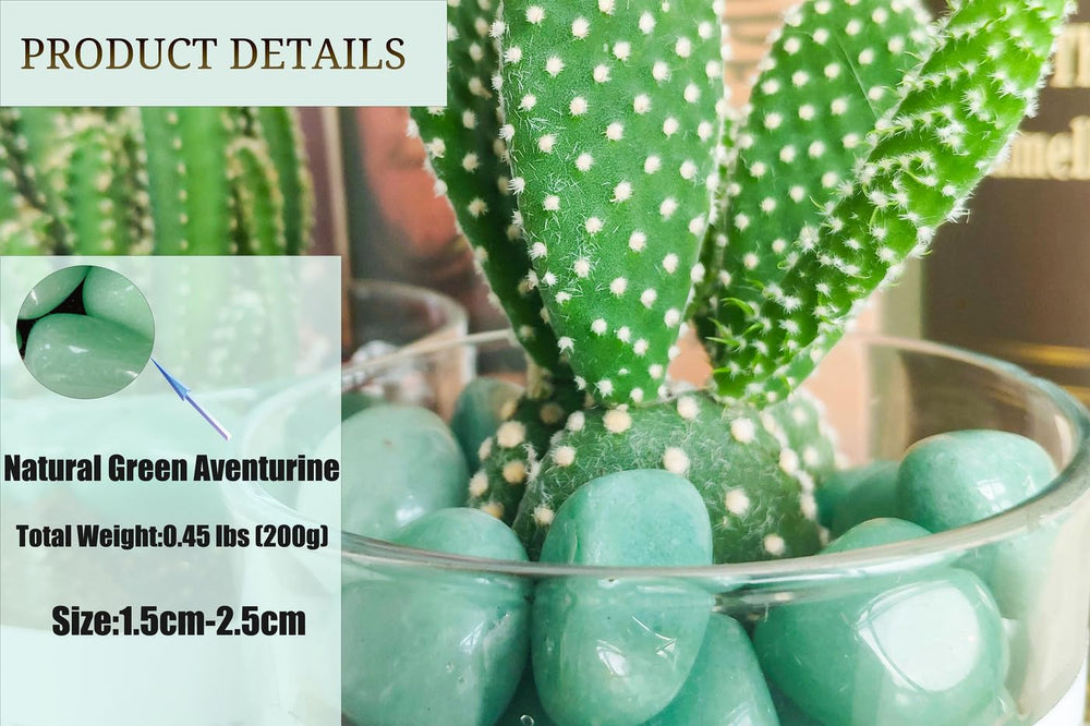 DUQGUHO Green Aventurine aquarium gravel rocks for tanks and decorative setups.