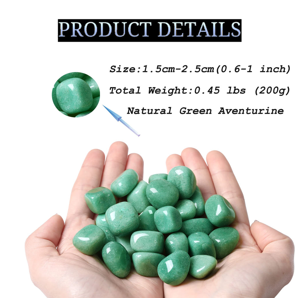 DUQGUHO Green Aventurine stones for terrariums, fountains, or vase fillers.
